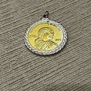 Sacagawea Gold and Silver Coin Pendant